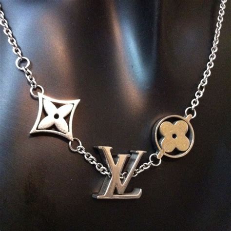 fake lv necklace|knock off Louis Vuitton earrings.